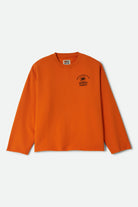 Men's 76 Chopped Crew Fleece in the color Washed Orange - Front Product View