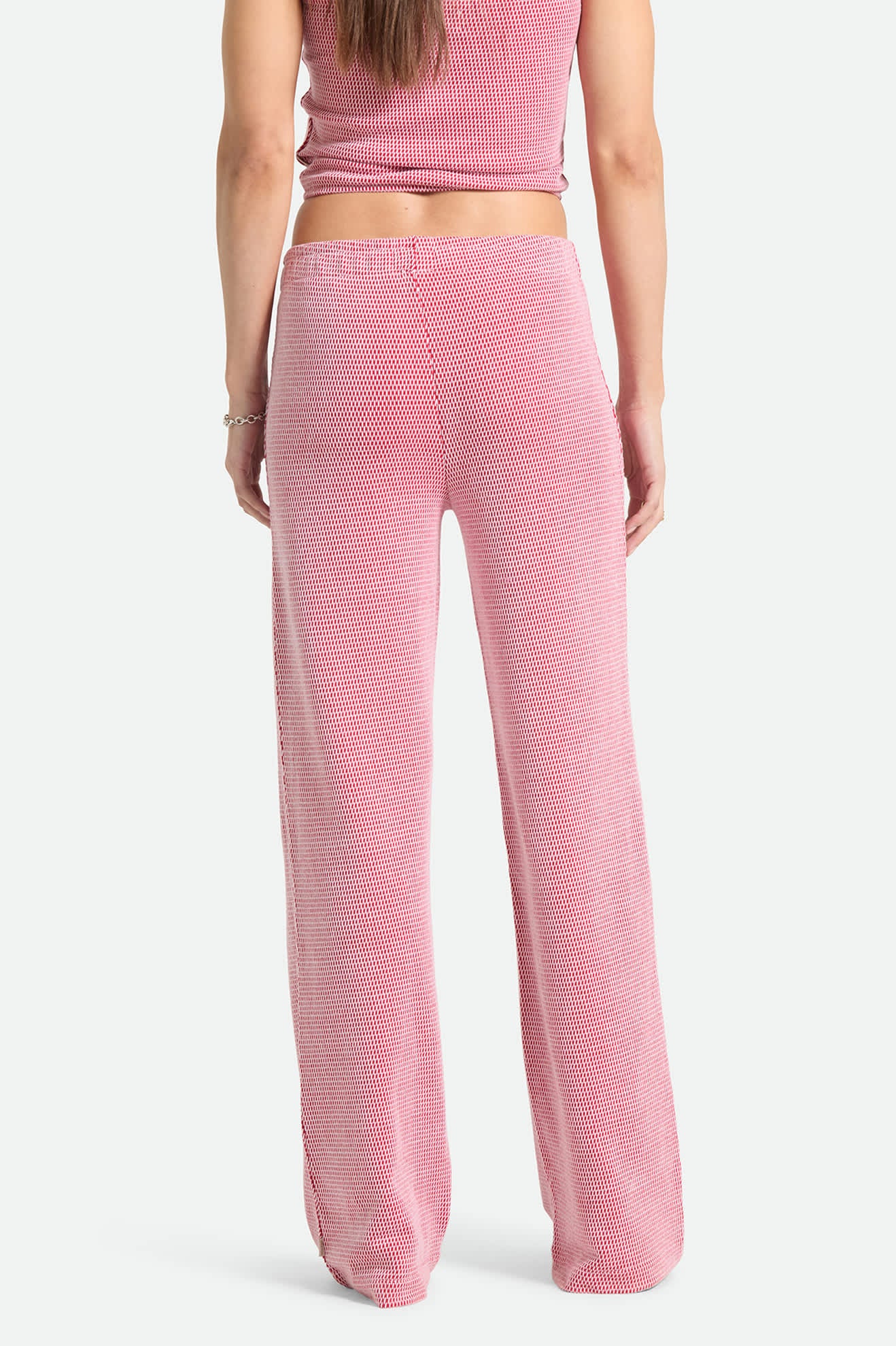Women's Siesta Knit Pant in the color Adrenaline Rush/White Weave - Women's Back View