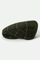 Unisex Barrel Flat Cap in the color Moss/Sand - Additional Laydown image