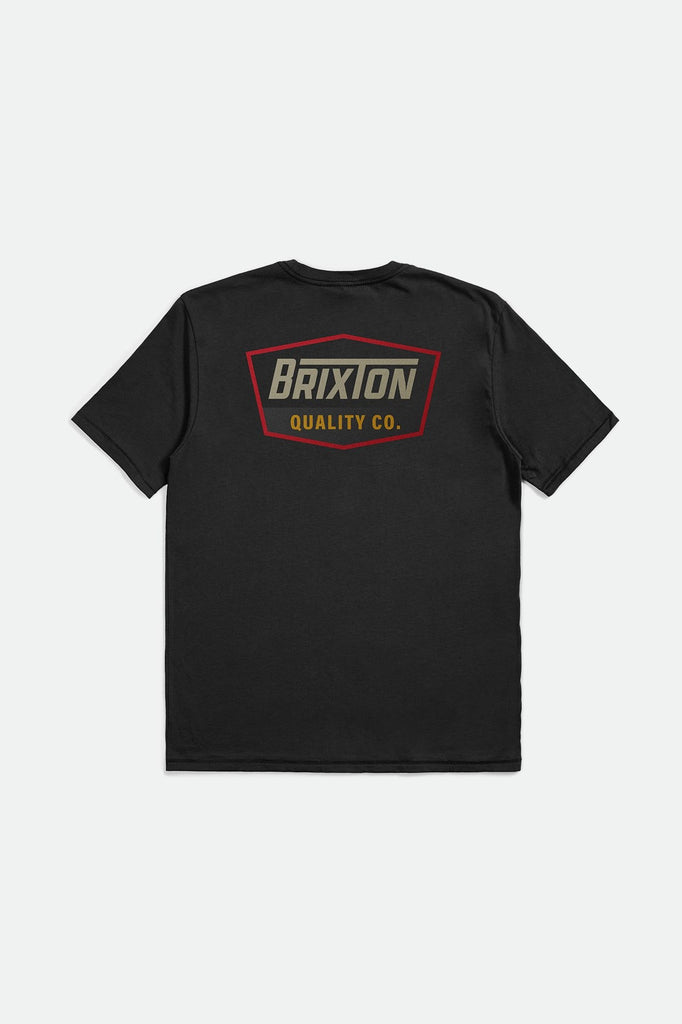 Brixton Men's Regal S/S Standard Tee - Black/Sand | Back