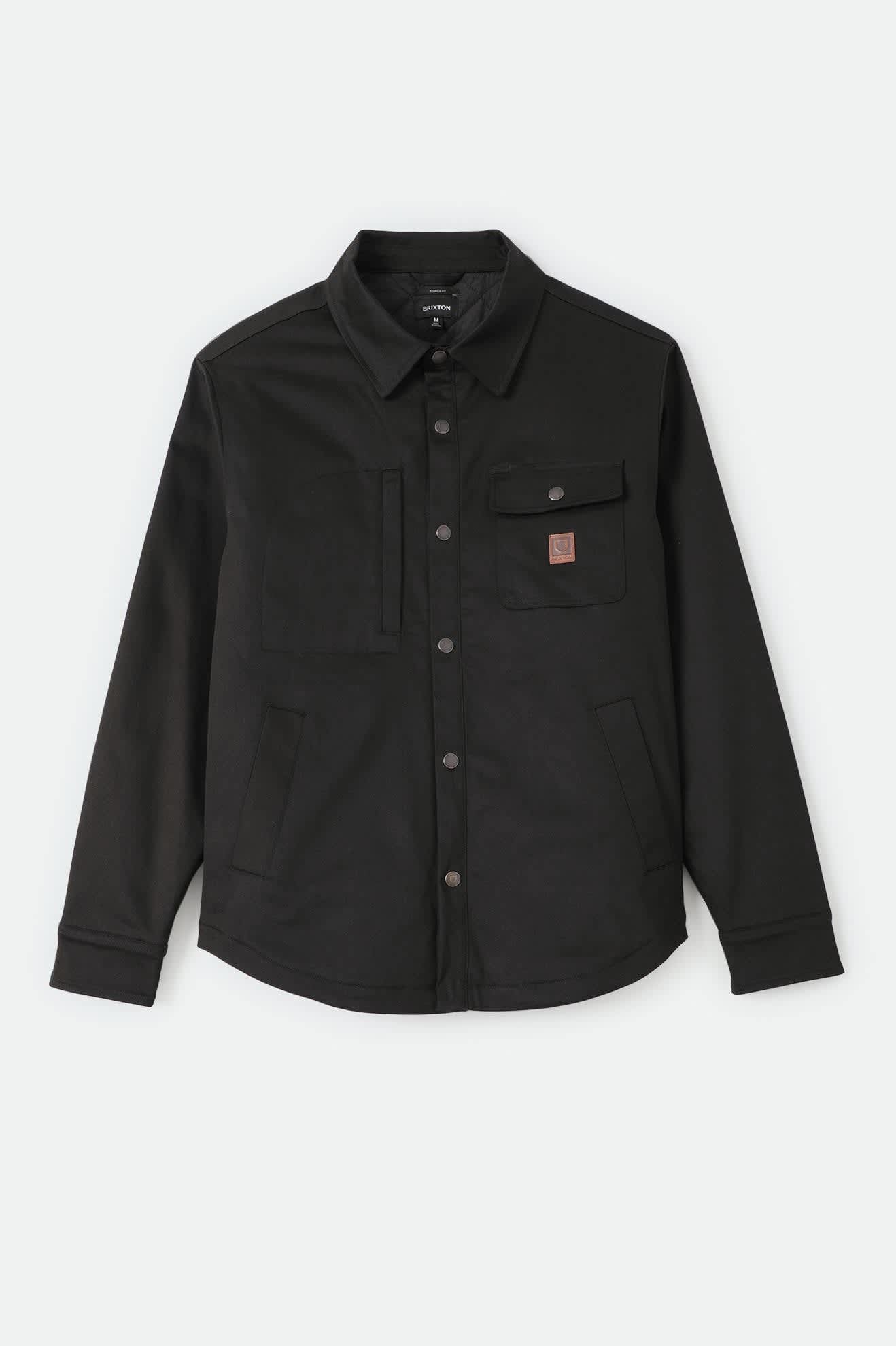 Men's Builders Stretch Lined Jacket in the color Black - Front Product View