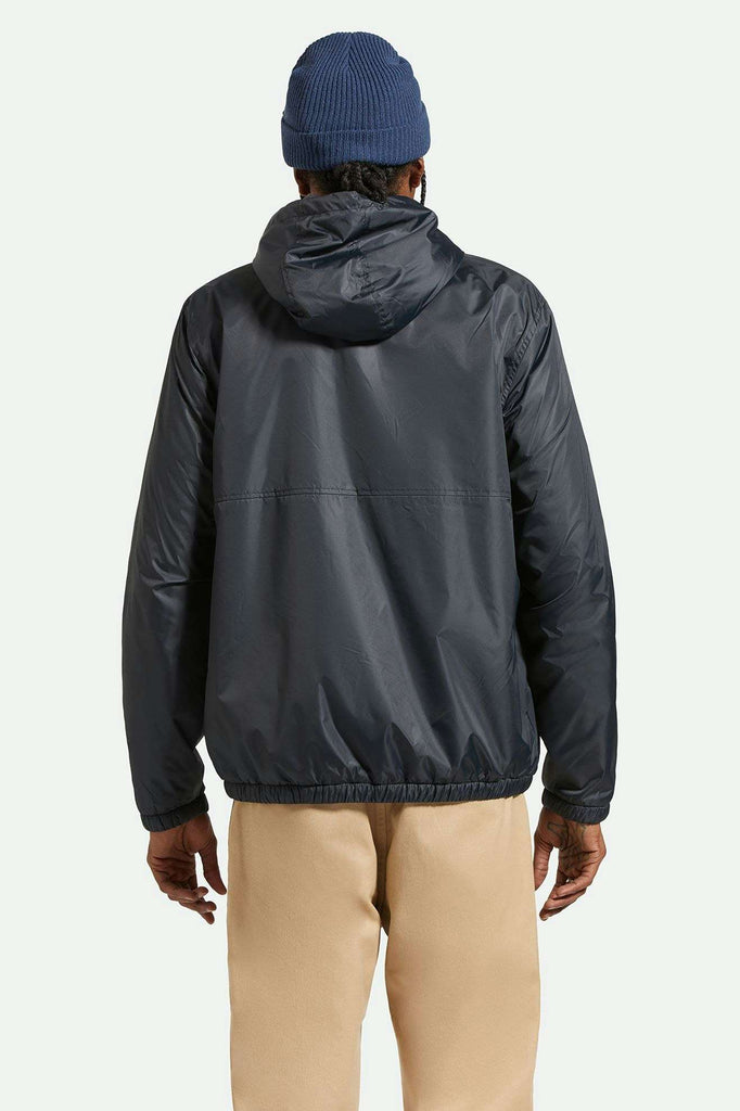 Men's Back Fit Image | Claxton Parsons Arctic Fleece Lined Jacket - Black