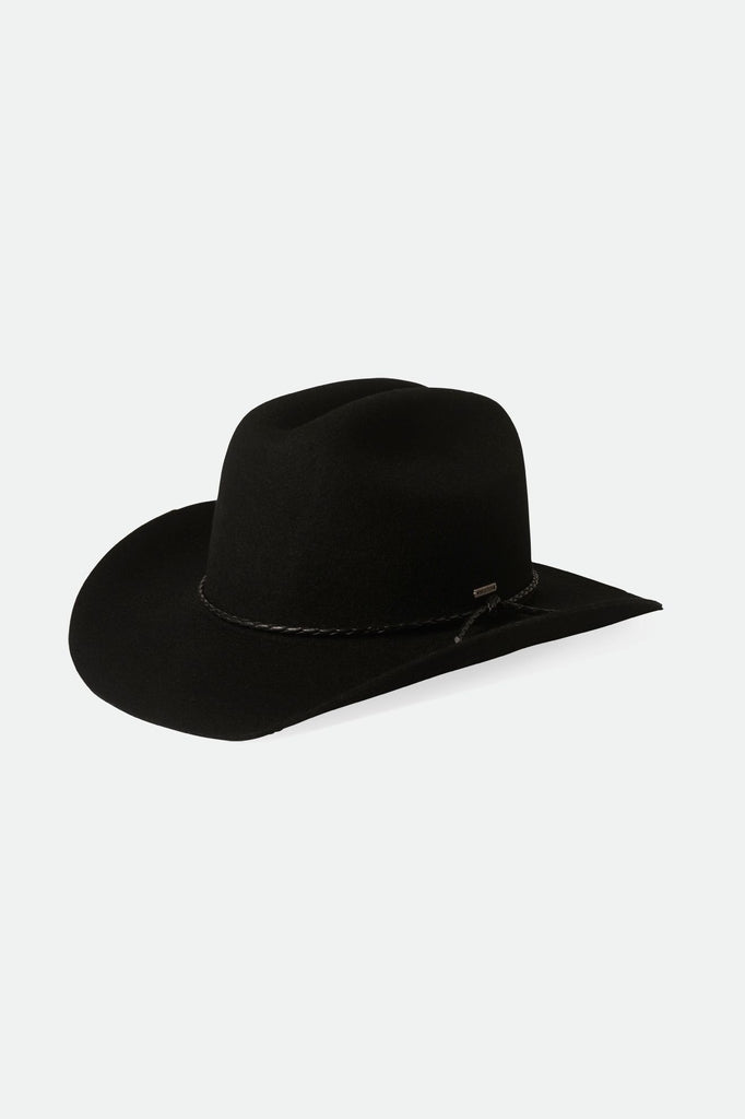 Brixton Unisex Range Cowboy Hat - Black | Profile