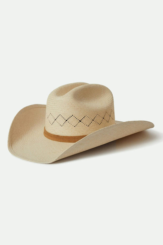 Unisex Laredo Panama Straw Cowboy Hat in the color Catalina Sand - Front Product View