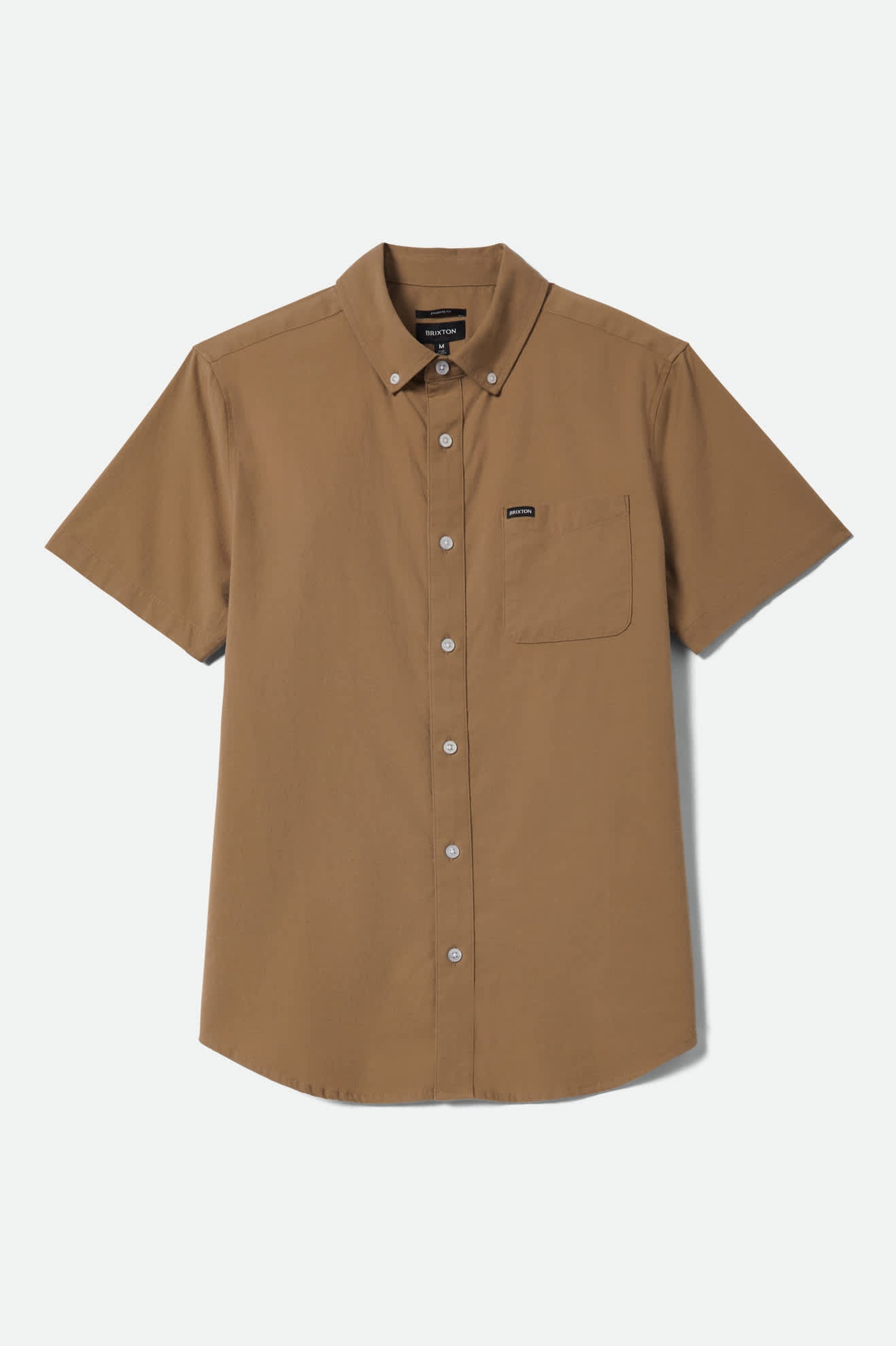 Men's Sanford Short Sleeve Shirt in the color Khaki - Front Product View