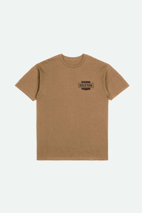 Brixton Men's Osborn S/S Standard T-Shirt - Tobacco Brown Worn Wash | Main