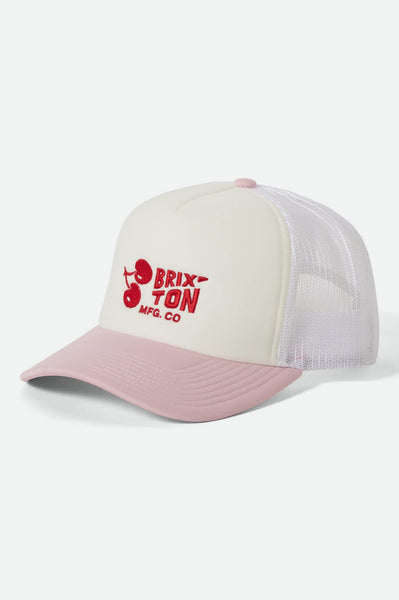Women's Cherry NetPlus Trucker Hat in Off White/Pink – Brixton Europe