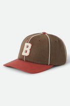 Unisex Big B Adjustable Hat in the color Walnut Brown/Red Earth - Front Product View