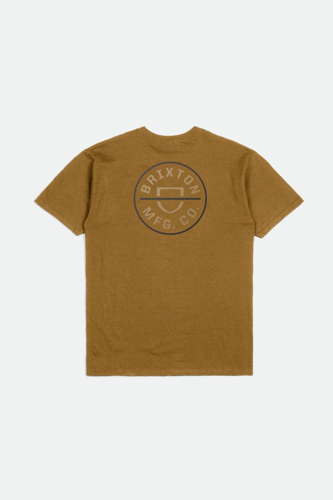 Brixton Crest II S/S Standard Tee - Golden Brown/Sand/Ombre Blue