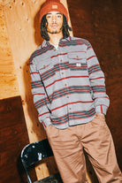 Men's Altered Threads Overshirt in the color Multi Blanket Stripe - Men's Lifestyle image