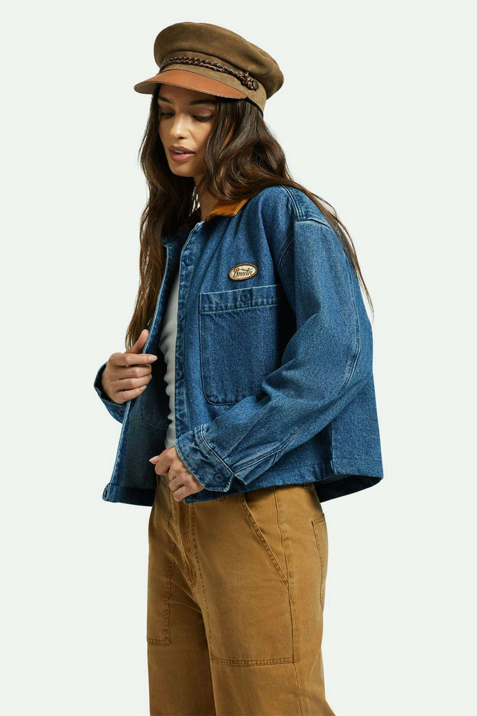 Women's Side Fit | Utopia L/S Overshirt - Washed Denim