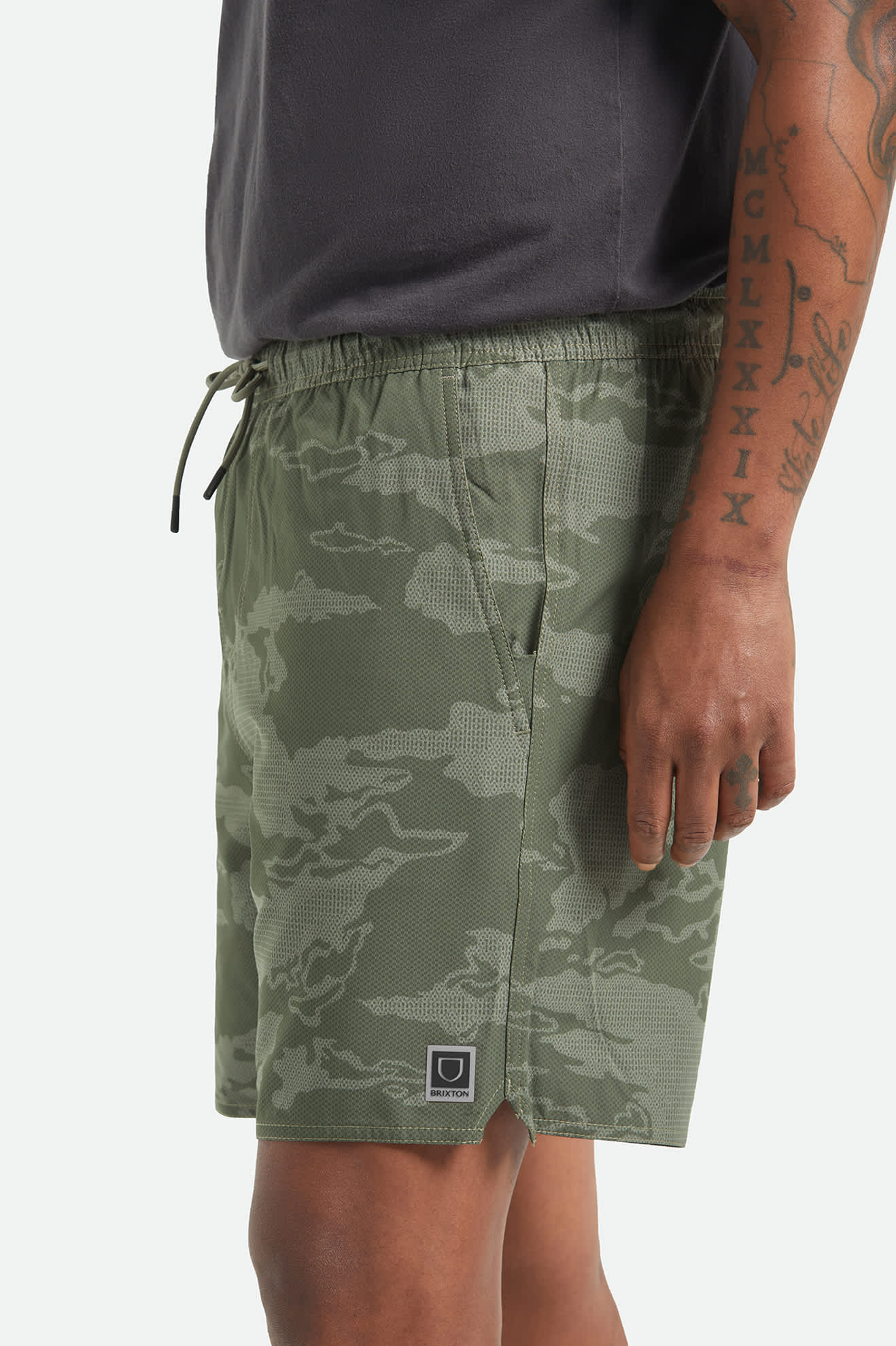 Men's Journey Active Short in the color Olive Tiger Camo - Additional Fit image