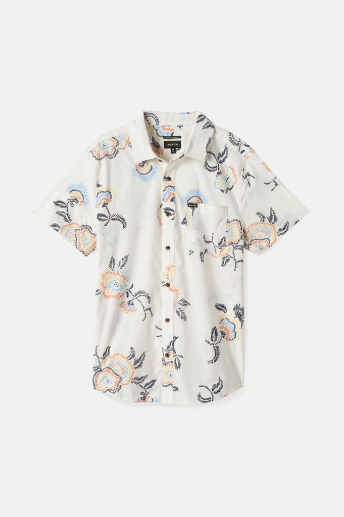 Brixton Charter Print S/S Woven Shirt - Off White Field Floral