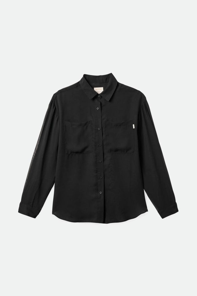 Brixton Holmes Sheer L/S Shirt - Black
