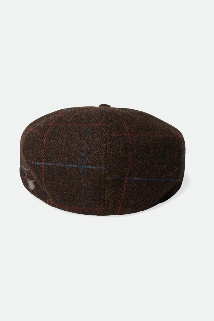 Brixton Brood Newsboy Cap - Brown/Black/Mars Red