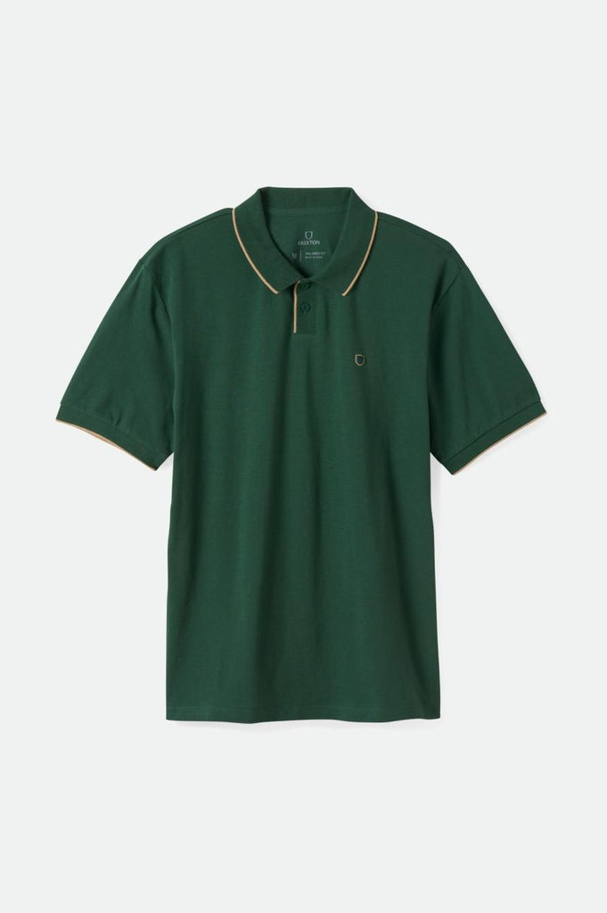 Brixton Proper S/S Polo - Pine Needle/Sand