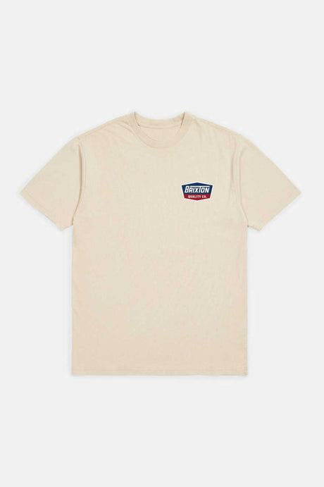 Brixton Men's Regal S/S Standard T-shirt - Cream/Navy | Main