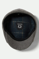 Unisex Brood Flannel Snap Cap in the color Dark Heather Grey/Washed Navy - Additional Laydown image