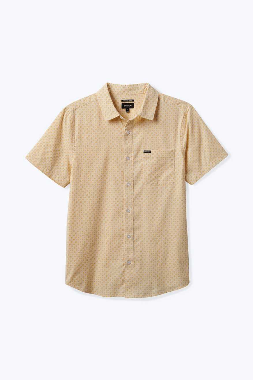 Brixton Men's Charter Print S/S Shirt - Whitecap Micro | Profile