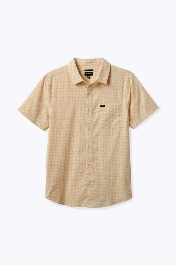 Brixton Men's Charter Print S/S Shirt - Whitecap Micro | Profile