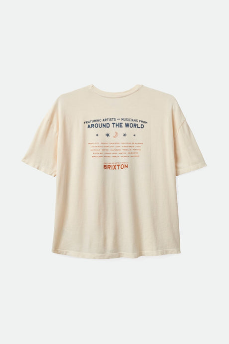 Brixton Women's El Festival Oversized Boyfriend Tee - White Smoke | Profile