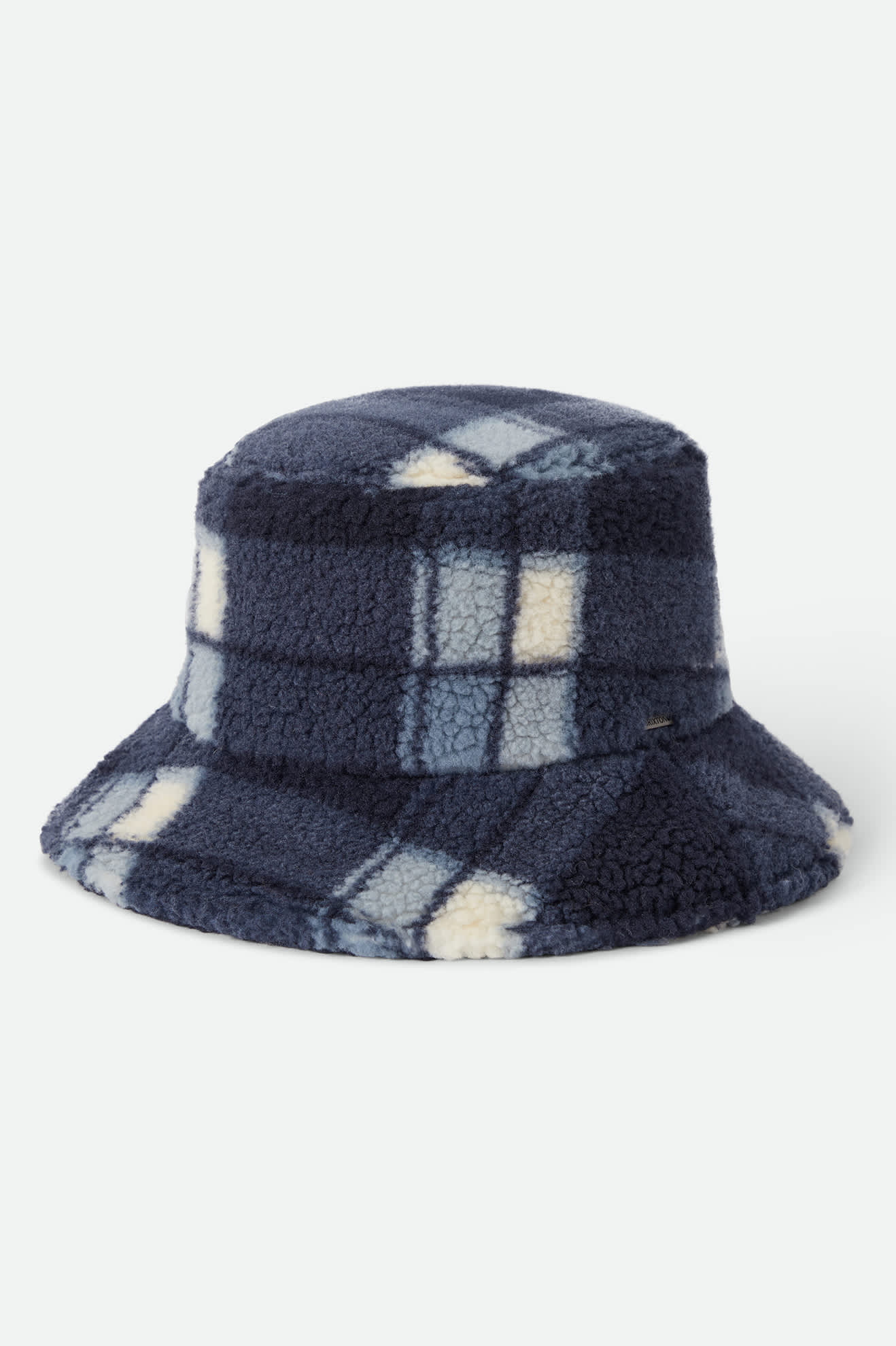 Women's Ellee Cozy Bucket Hat in the color Classic Navy Plaid - Front Product View