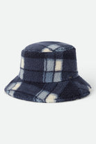 Women's Ellee Cozy Bucket Hat in the color Classic Navy Plaid - Front Product View