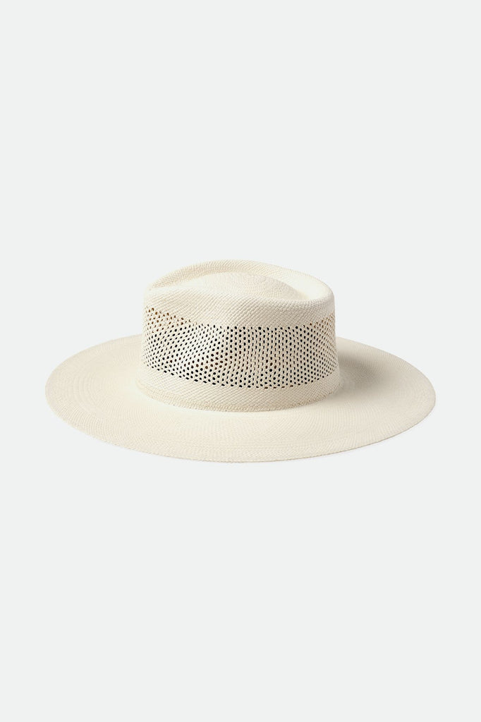 Brixton Women's Jo Panama Straw Rancher Hat - Panama White | Extra Shot