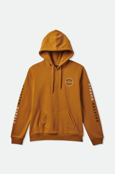 Crest Fleece Hood - Golden Brown/White/Black