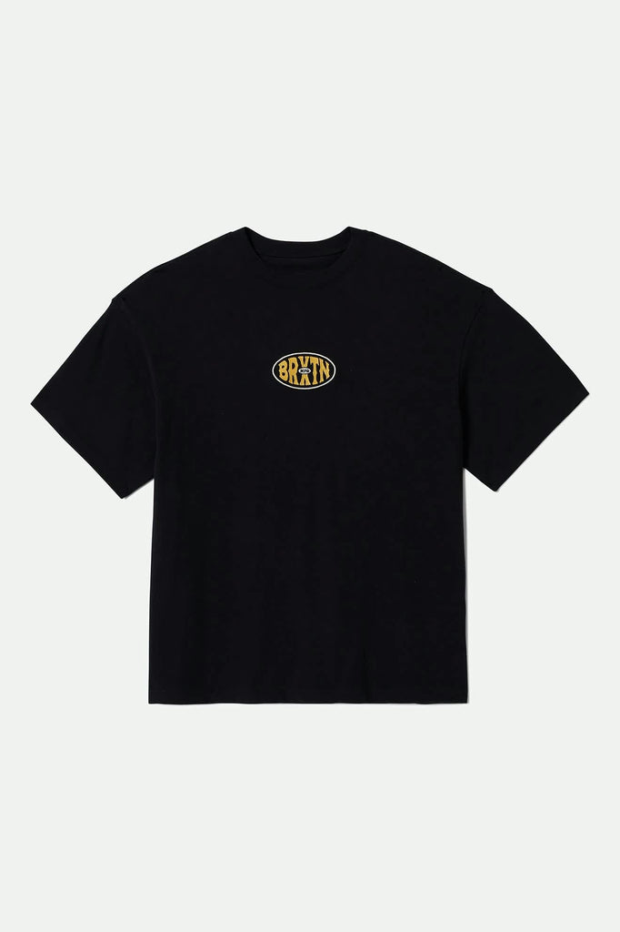 Men's Largo Heavyweight Relaxed T-Shirt in the color Black Classic Wash - Front Product View