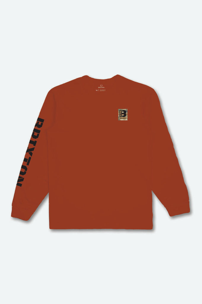 Brixton Builders L/S Tee - Barn Red