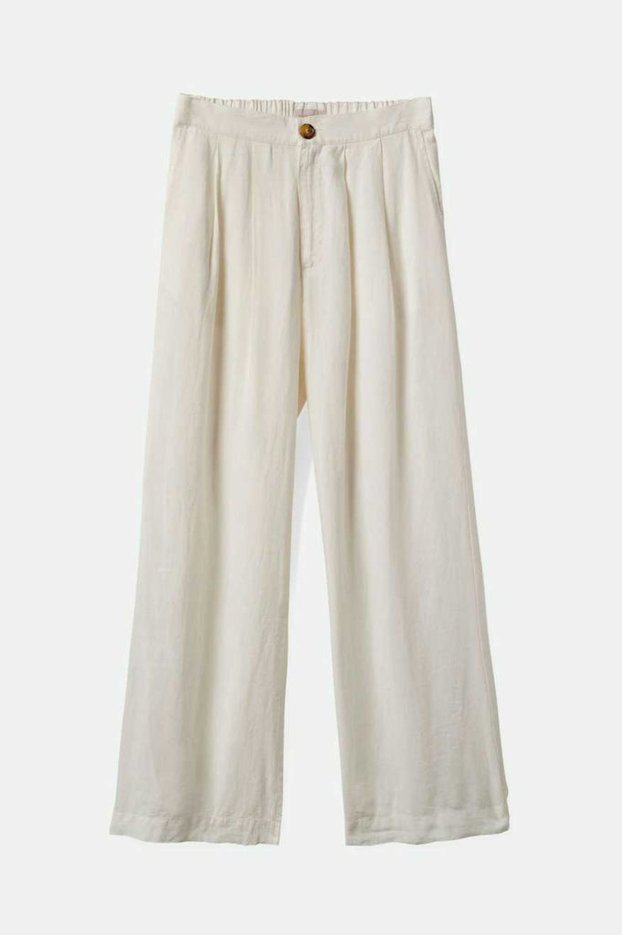 Brixton Women's Vintage Linen Blend Wide Leg Pant - Off White | Profile