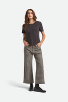 Women's Margo Cropped 5-Pocket Pant in the color Multi Stripe/Plaid - Additional Fit image