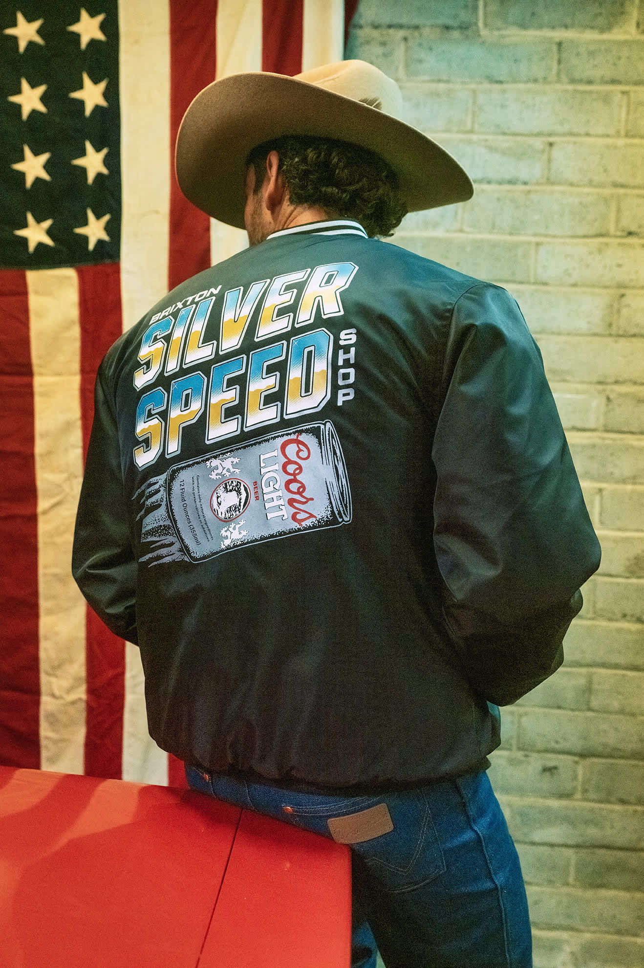 Men's Coors Light Silver Speed Shop Jacket in the color Black/Silver - Men's Lifestyle image