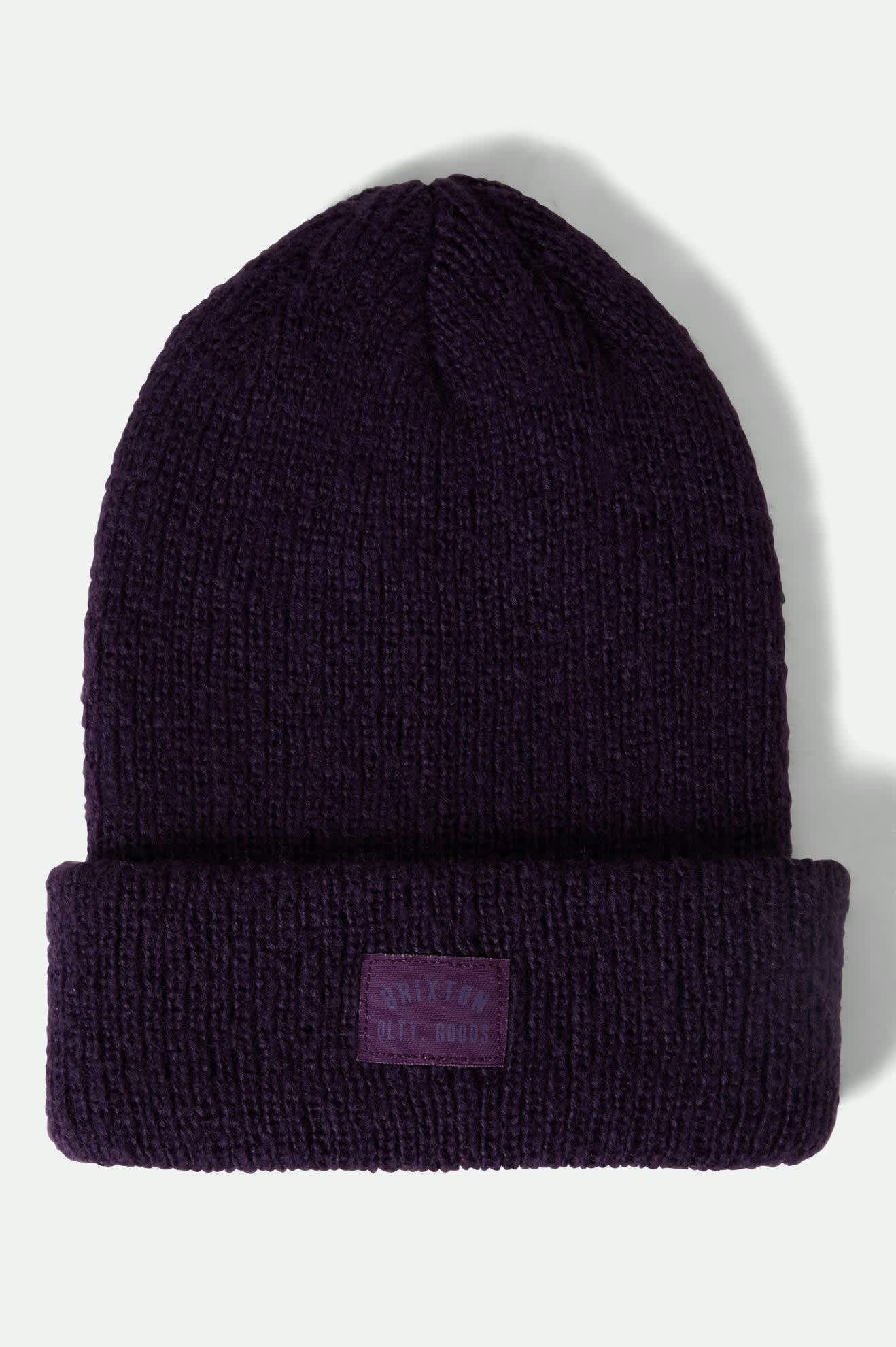 Women's Woodburn Women's Tall Brushed Beanie in the color Punk Purple - Front Product View