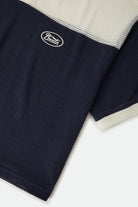 Women's Varsity Mesh T-Shirt in the color Off White/Washed Navy - Additional Laydown image