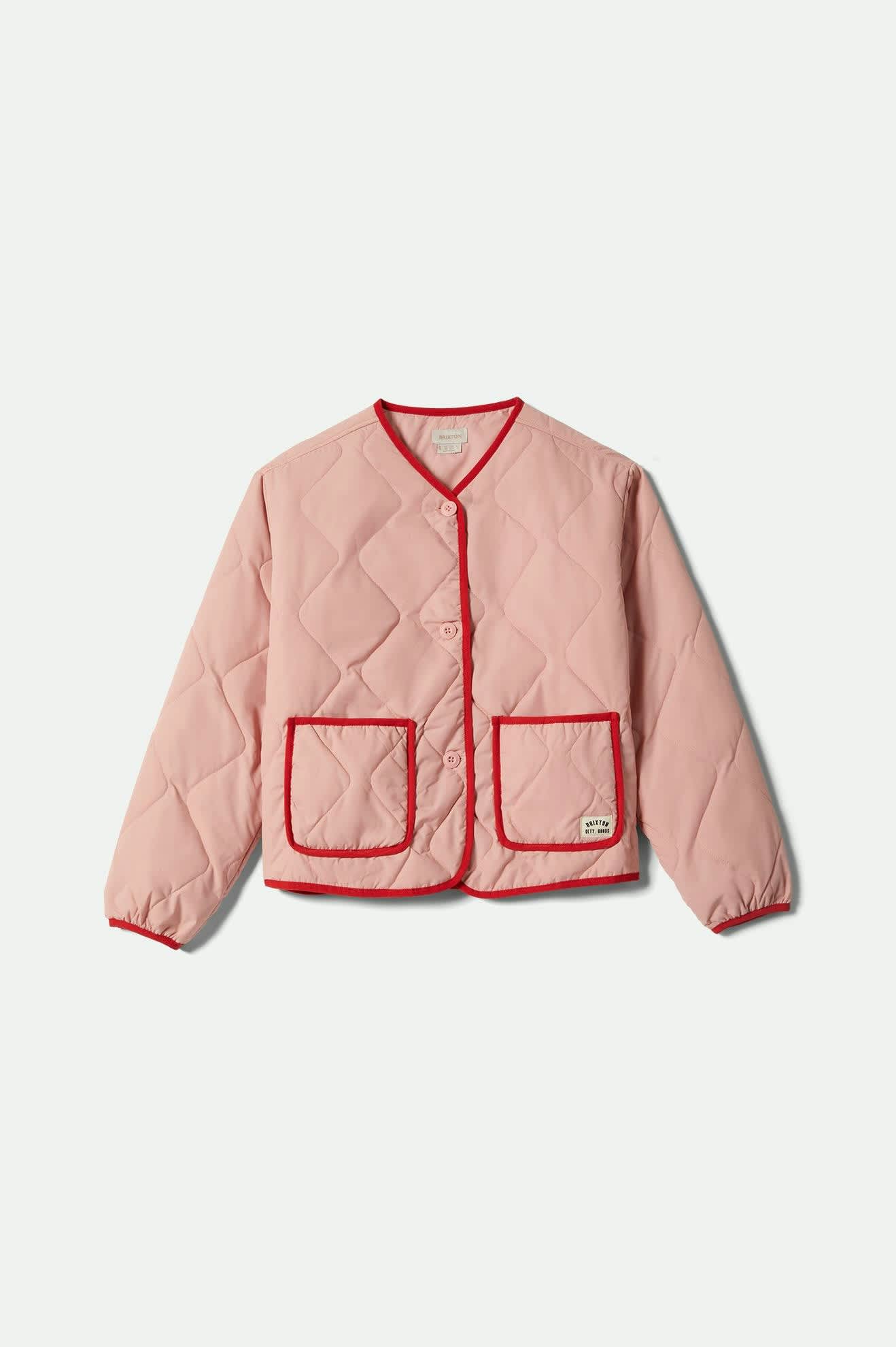 Women's Delilah Quilted Jacket in the color Mellow Rose - Front Product View