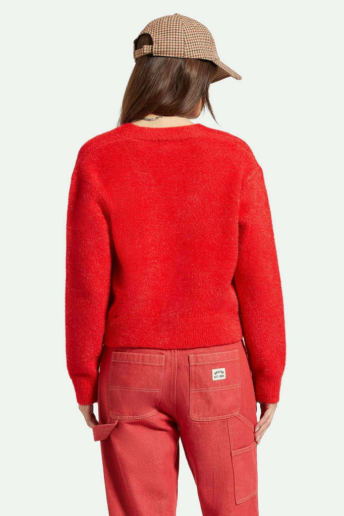 Back Fit Image | Town Cardigan - Mars Red