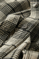 Men's Builders Bowery Performance Flannel in the color Off White/Black - Additional Laydown image