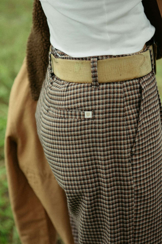 Women's Lifestyle 2 | Ludlow Trouser Pant - Pinecone Brown Houndstooth