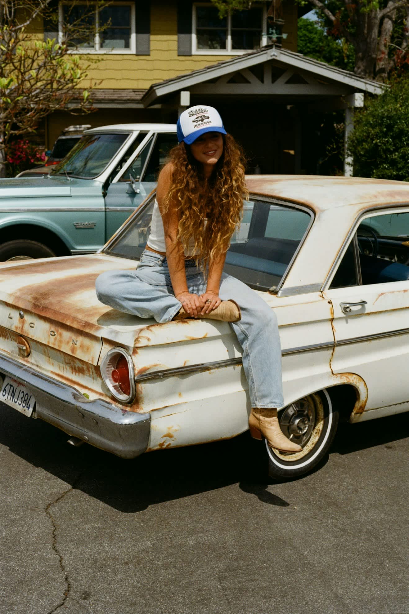 Women's Speed and Service Netplus Trucker Hat in the color Electric Blue - Men's Lifestyle image