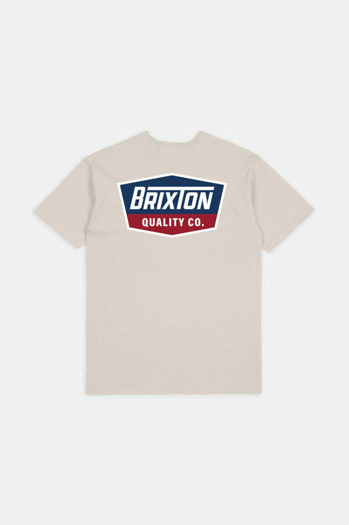 Brixton Men's Regal S/S Standard T-shirt - Cream/Navy | Back