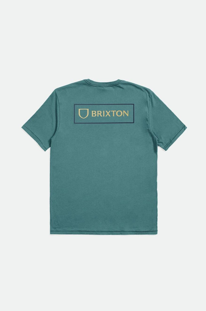 Brixton Alpha Block S/S Tailored Tee - Spruce/Straw/Washed Navy