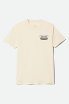 Men's Regal Standard T-Shirt in the color Cream/Grey Blue/Light Brown - Front Product View