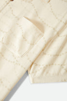 Men's Bunker Slub Short Sleeve Shirt in the color Whitecap/Black Swallows - Additional Laydown image