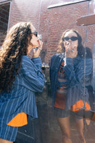 Women's Wandering L/S Overshirt in the color Berring Sea/White - Men's Lifestyle image