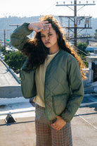 Women's Delilah Quilted Jacket in the color Olive Surplus - Men's Lifestyle image