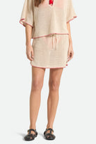 Women's Mini Crochet Skirt in the color Timeless Taupe - Additional Fit image