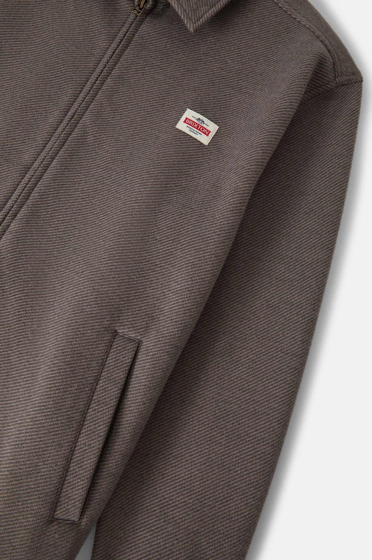 Men's Trademark Zip Flannel Jacket in the color Heather Grey - Additional Laydown image