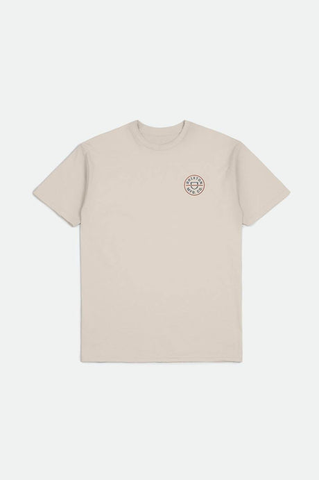 Crest II S/S Standard Tee - Cream/Flint Blue/Barn Red